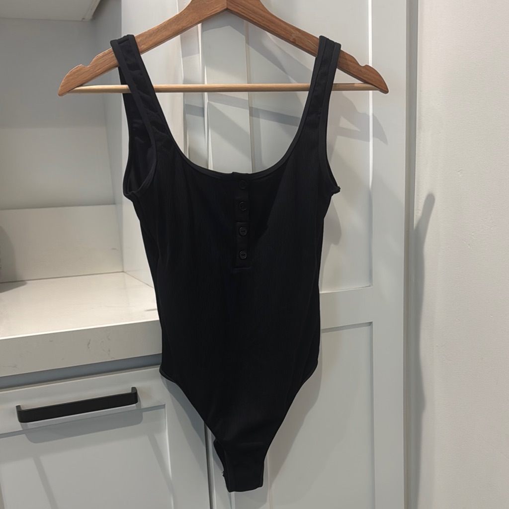 L*Space Black One-Piece Bodysuit